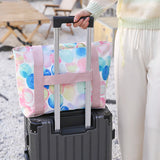 Floral Print Top-Handle Shoulder Bag Nylon Purse for Women