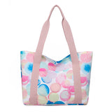 Floral Print Top-Handle Shoulder Bag Nylon Purse for Women