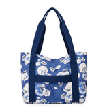 Floral Print Top-Handle Shoulder Bag Nylon Purse for Women