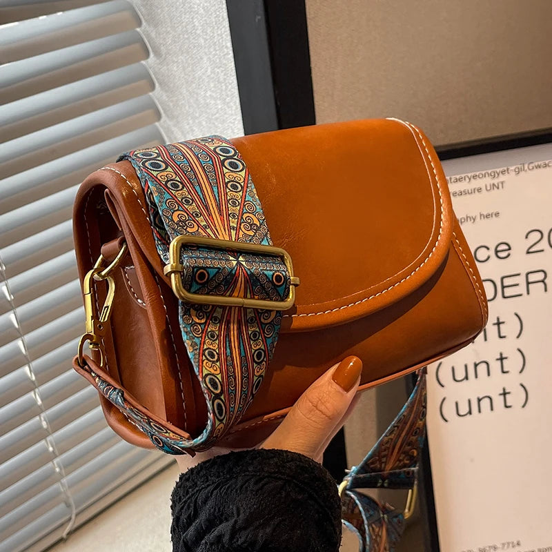 Autumn Vintage Shoulder Crossbody Bag Women Purse Handbag Small Square Bag