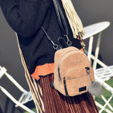 Corduroy Mini Backpack School Shoulder Bag