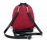 Corduroy Mini Backpack for Women Girls School Travel Shoulder Bag