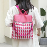 PU Leather Ladies Backpack Large Capacity Travel Shoulder Bag School Bag