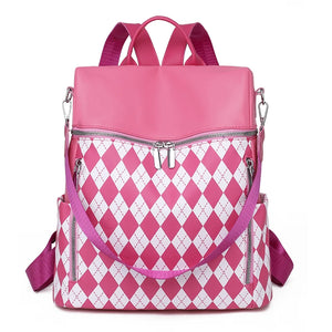 PU Leather Ladies Backpack Large Capacity Travel Shoulder Bag School Bag