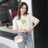 Women Shoulder Messenger Bag Small Square Bag Contrast Small Bag