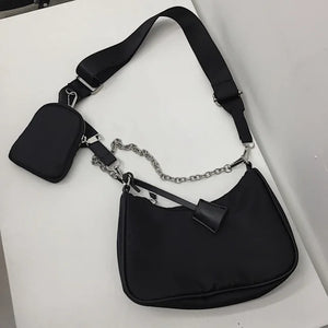 Nylon Chains Crossbody Bag Large Capacity Messenger Bag