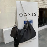 Nylon Chains Crossbody Bag Large Capacity Messenger Bag