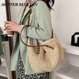 Ethnic Crochet Shoulder Bag Large Capacity Women Handbags