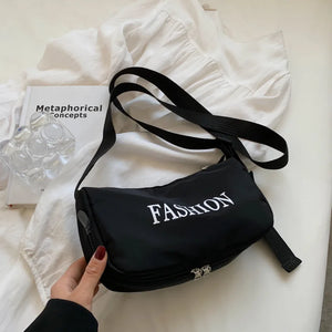 Canvas Messenger Bag Casual Shoulder Bag Retro Letter Shopping