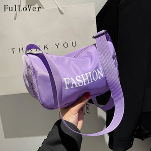 Canvas Messenger Bag Casual Shoulder Bag Retro Letter Shopping