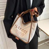 Canvas Tote Bags for Women Solid Letter Shoulder Bags Ladies Handbag