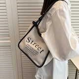 Canvas Tote Bags for Women Solid Letter Shoulder Bags Ladies Handbag