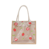 Canvas Transparent Fruit Handbag Soft Girl Shoulder Bag