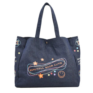 Cowboy Tote Bag Large Capacity Women Handbags Shoulder Bag Casual Female Handbag