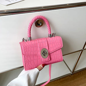 Crocodile Pattern Crossbody Bag Small Messenger Clutch Handbag