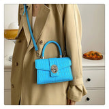 Crocodile Pattern Crossbody Bag Small Messenger Clutch Handbag
