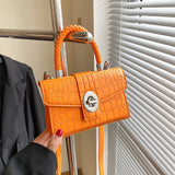 Crocodile Pattern Crossbody Bag Small Messenger Clutch Handbag