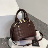 Diamond Lattice Shell Bag Crossbody Chain Shoulder Messenger Bag