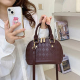 Diamond Lattice Shell Bag Crossbody Chain Shoulder Messenger Bag