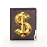 Dollar Sign Leather Wallet Slim Credit Card/ID Holder Money Bag