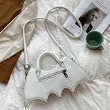 Retro Punk Style Bat Embroidery Messenger Bag