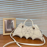 Retro Punk Style Bat Embroidery Messenger Bag