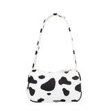 Cow Print Canvas Shoulder Bag Women's Handbag