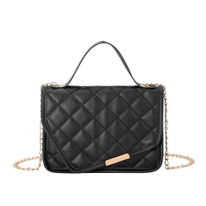 Embroidered Rhombus Shoulder Bag Chain Crossbody Phone Bag