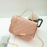 Embroidered Rhombus Shoulder Bag Chain Crossbody Phone Bag