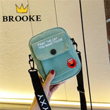 Canvas Shoulder Bag for Women Small Square Crossbody