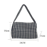 Vintage Plaid Print Shoulder Bag Casual Crossbody Handbag