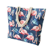 Flamingo Shoulder Bags Girls Canvas Leisure Bag