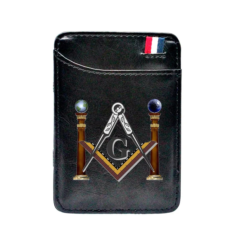 Masonic Wallet - Freemasons Leather Pocket Magic Wallet