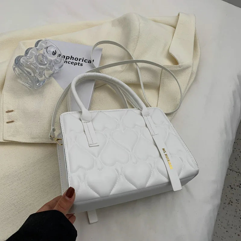 Green Heart Messenger Shoulder Bag Women Purses Tote Bags