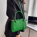 Green Heart Messenger Shoulder Bag Women Purses Tote Bags