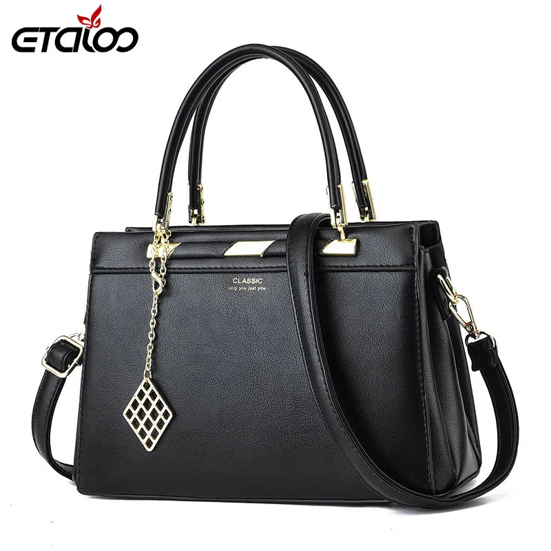 Retro Embroidery Shoulder Bag Large Capacity PU