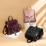 High Leather Mini Backpack for Women