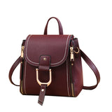High Leather Mini Backpack for Women