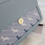 Animal Pattern Shoulder Bag with Metal Chain