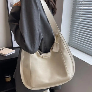 Retro Canvas Shoulder Bag Underarm Tote Large Capacity Bag