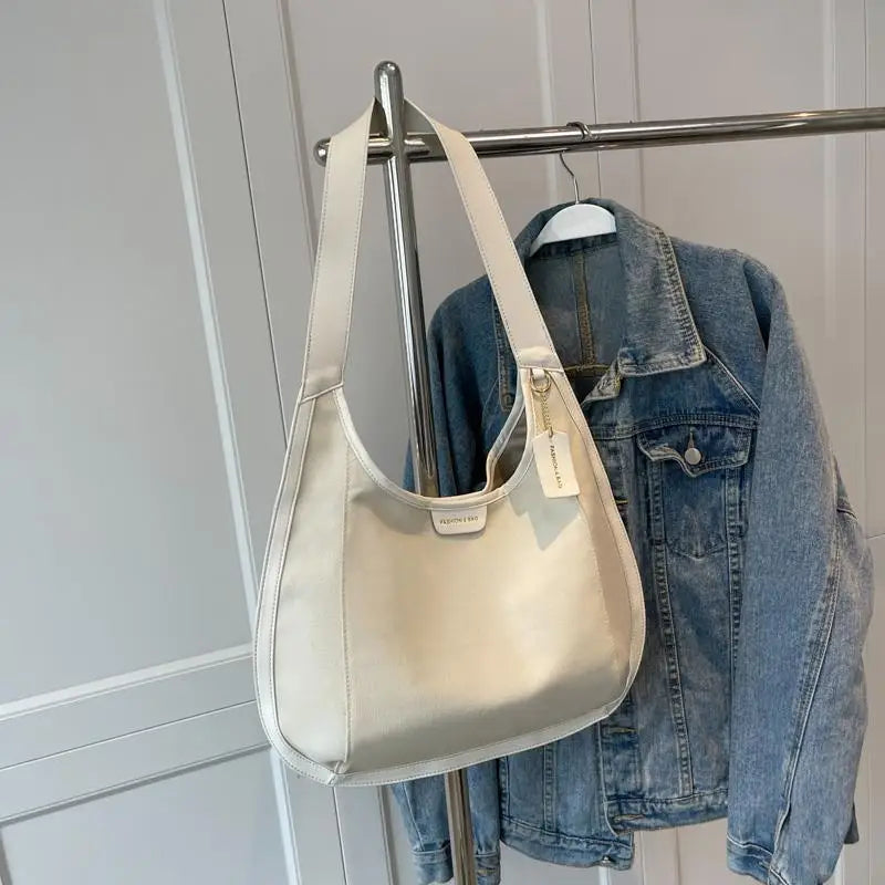 Retro Canvas Shoulder Bag Underarm Tote Large Capacity Bag