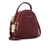 Leather Mini Backpack Purse for Women Ladies Tote Multi-Function Shoulder Bag