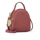 Leather Mini Backpack Purse for Women Ladies Tote Multi-Function Shoulder Bag