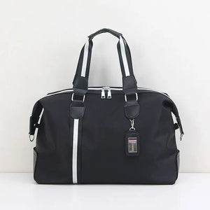 Men's Leather Travel Bag Large Capacity Shoulder Handbag Vintage Duffle