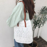 Women Lace Large Tote Bag Shoulder Bucket Bag KL1106
