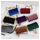Velvet Shoulder Handbag Famous Women All-match Underarm Crossbody Bag