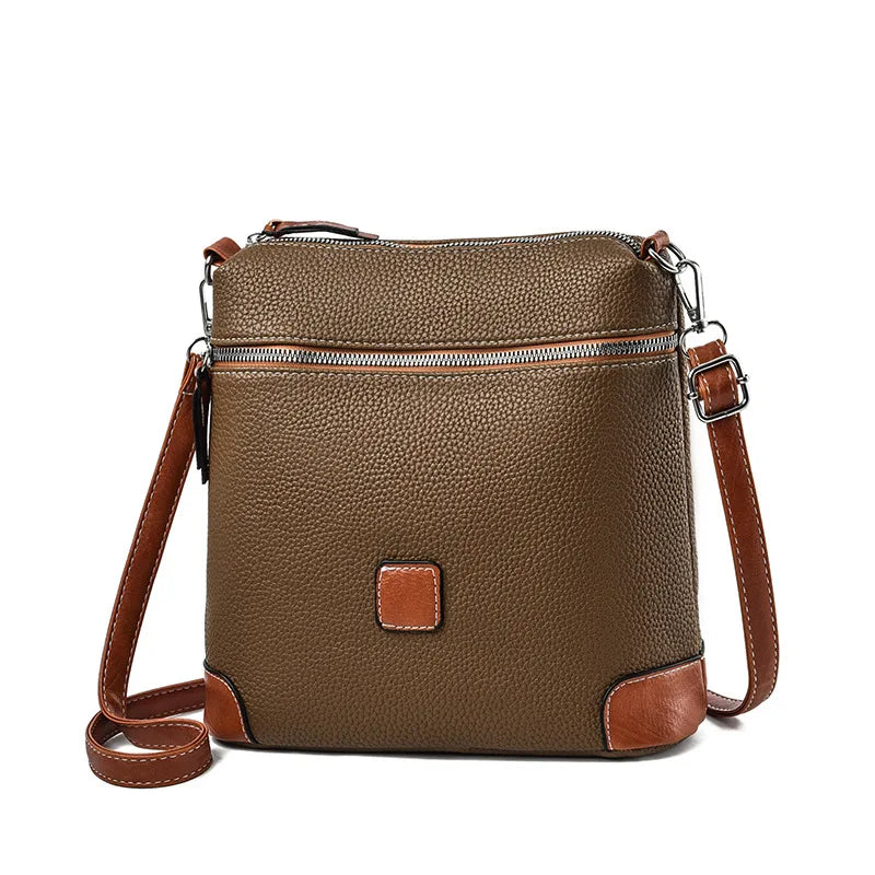 Lychee Pattern Bucket Bag Retro Messenger Tote