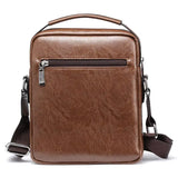 Vintage Leather Messenger Bag for Men Crossbody Business Tote Single Shoulder