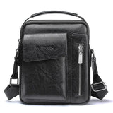 Vintage Leather Messenger Bag for Men Crossbody Business Tote Single Shoulder