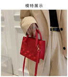 Women's Messenger Bag Pressure Flowers Large Capacity Crossbody Bag